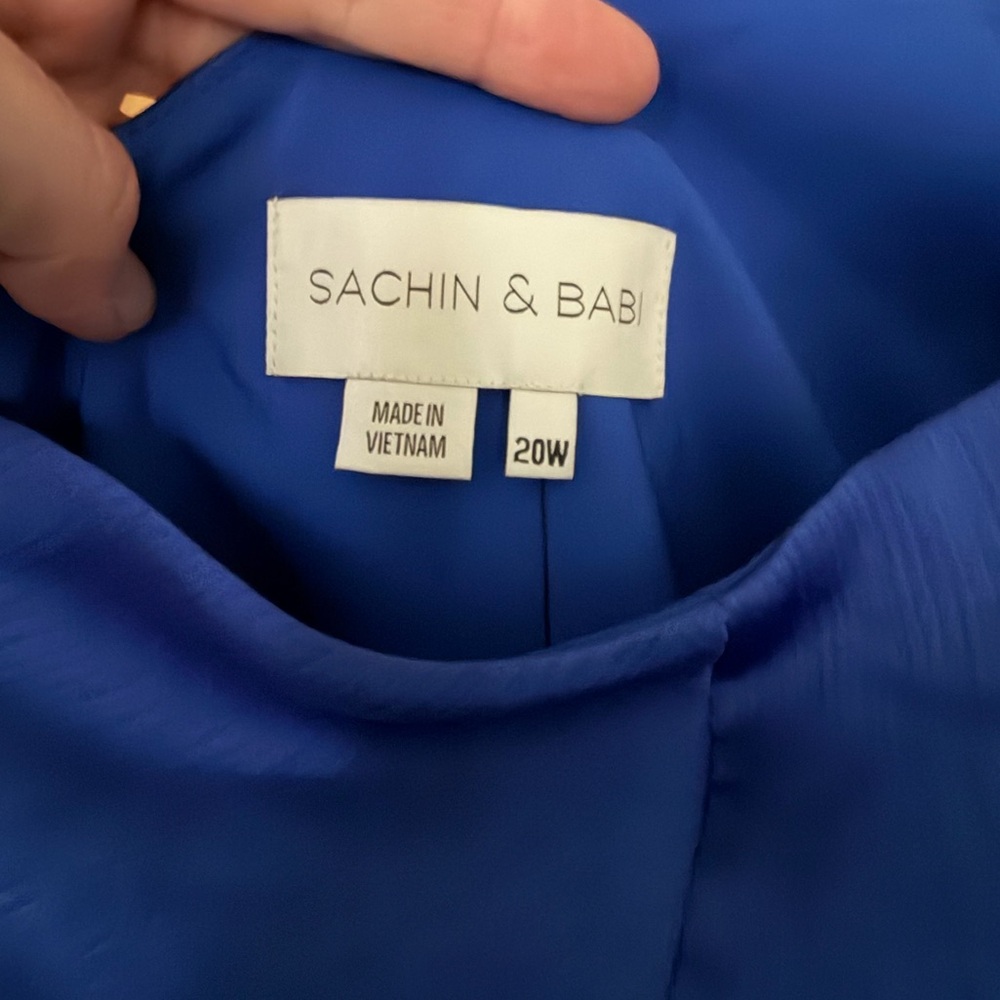 NWT Sachin + Babi Chelsea Gown, French blue, size 20W - Picture 5 of 5